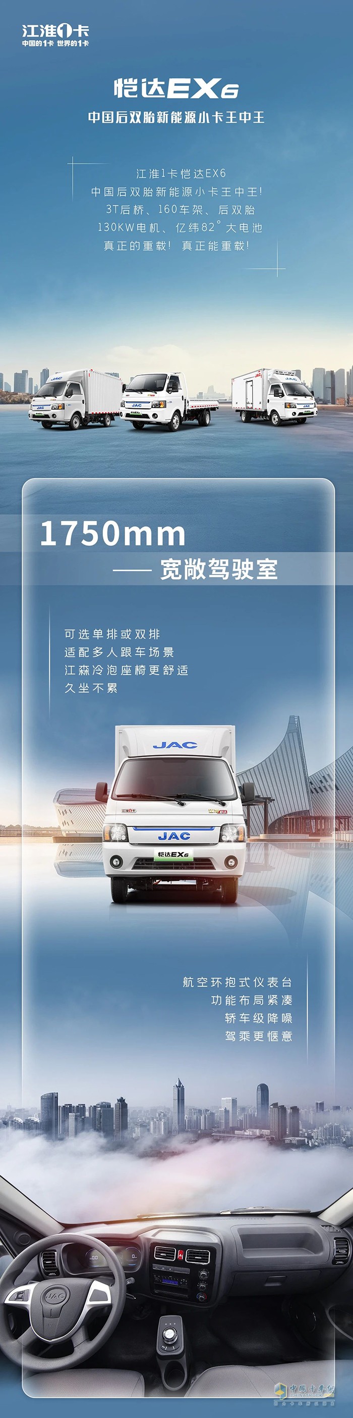 江淮愷達EX6，中國后雙胎新能源小卡王中王