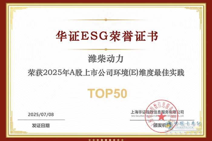 一次拿下兩項(xiàng) ESG 榮譽(yù)！濰柴動(dòng)力，就是這么硬核！