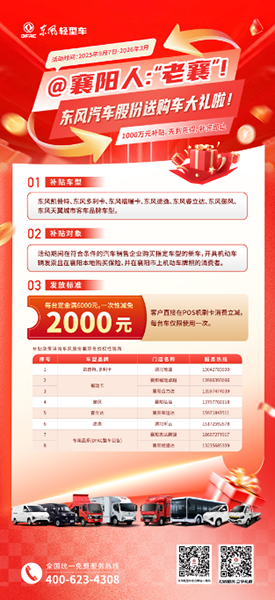@襄陽人：“老襄”！東風(fēng)股份送購車大禮啦！