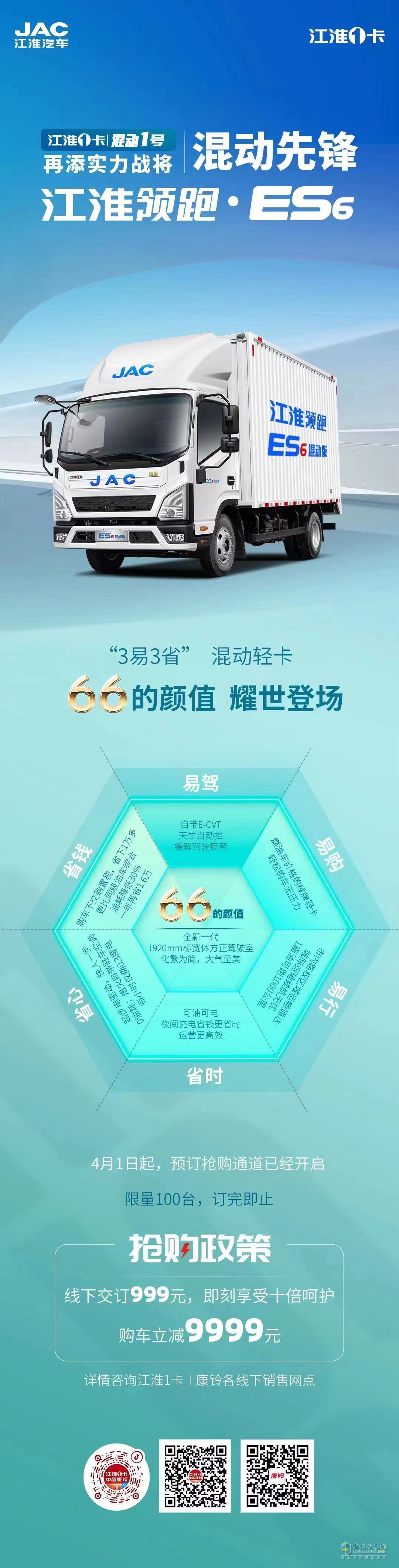 江淮1卡·混動1號再添實(shí)力戰(zhàn)將 “混動先鋒”——江淮領(lǐng)跑·ES6耀世登場