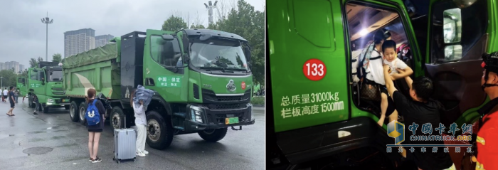 極速救援，乘龍H5新能源渣土車助力千名旅客解困