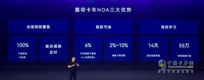 嬴徹科技卡車NOA安全運營超5000萬公里，卡車智能駕駛進(jìn)入大規(guī)模商用化階段