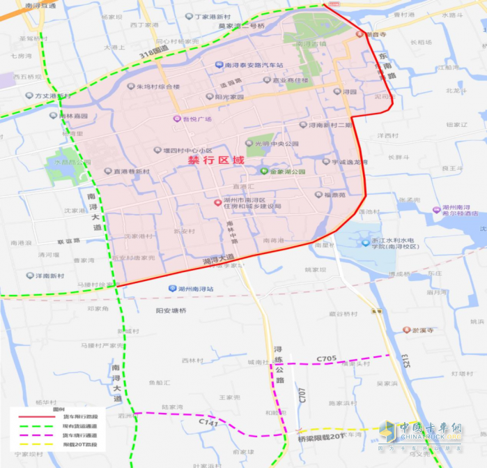 浙江湖州市?；愤\(yùn)輸車輛限制通行