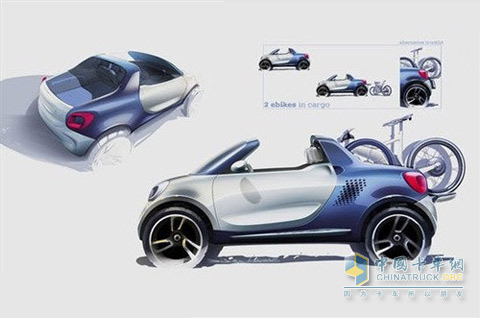 奔馳smart小型電動皮卡